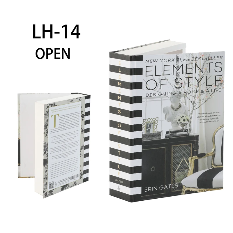 

2021 New Fake Book Decoration Luxury Fashion DIY Openable Book Box Home Book Decoration Hotel Club Decoration