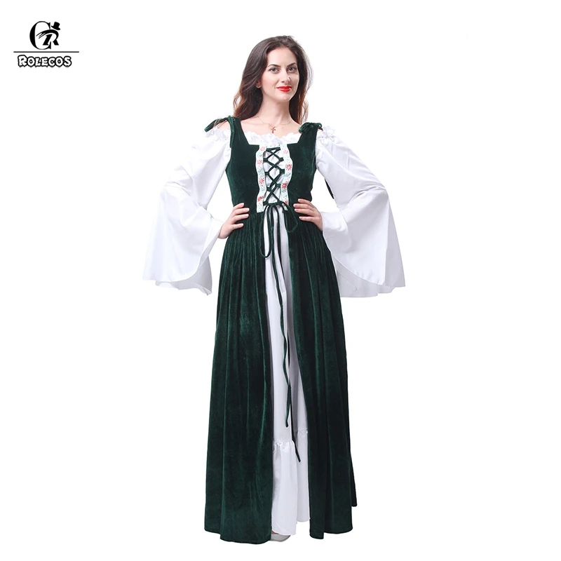 Фото ROLECOS женское винтажное платье Велет Ренессанс средневековый костюм ретро