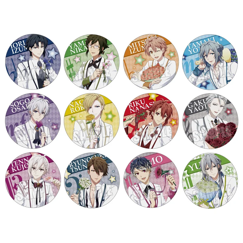 

58mm IDOLiSH7 badges virtual idol anime badge 12 Styles Metal Icons