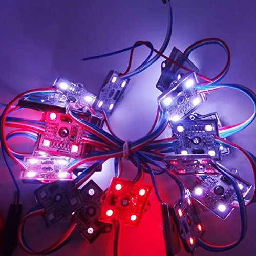 60 шт. WS2801 IC RGB светодиодный пиксельный модуль квадратный IP68 Водонепроницаемый 5050