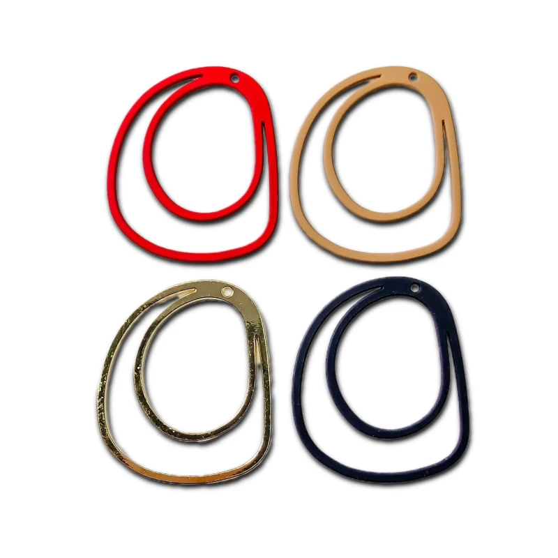 

Разноцветные Нерегулярные серьга петля, металл, сделай сам, Материал кулон ожерелье серьги Подвески расходных материалов для изготовления ювелирных изделий компонент 8 шт.