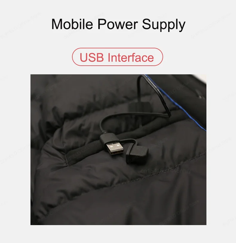 Умная мужская куртка Youpin с подогревом гусиный пуховик инфракрасным USB-разъемом