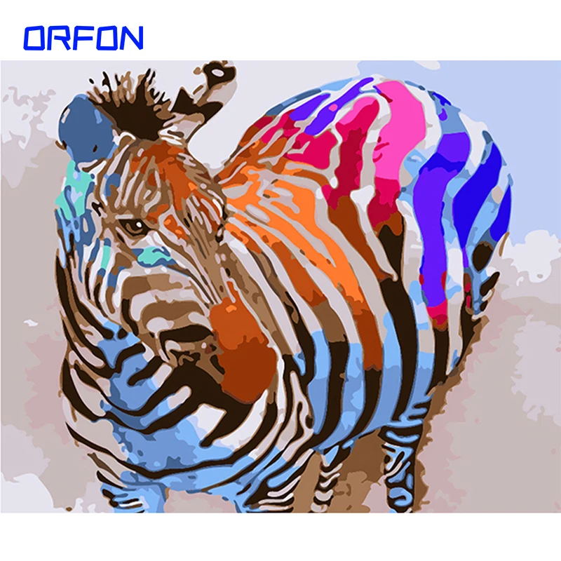 Набор для рисования по номерам на холсте Зебра | Дом и сад