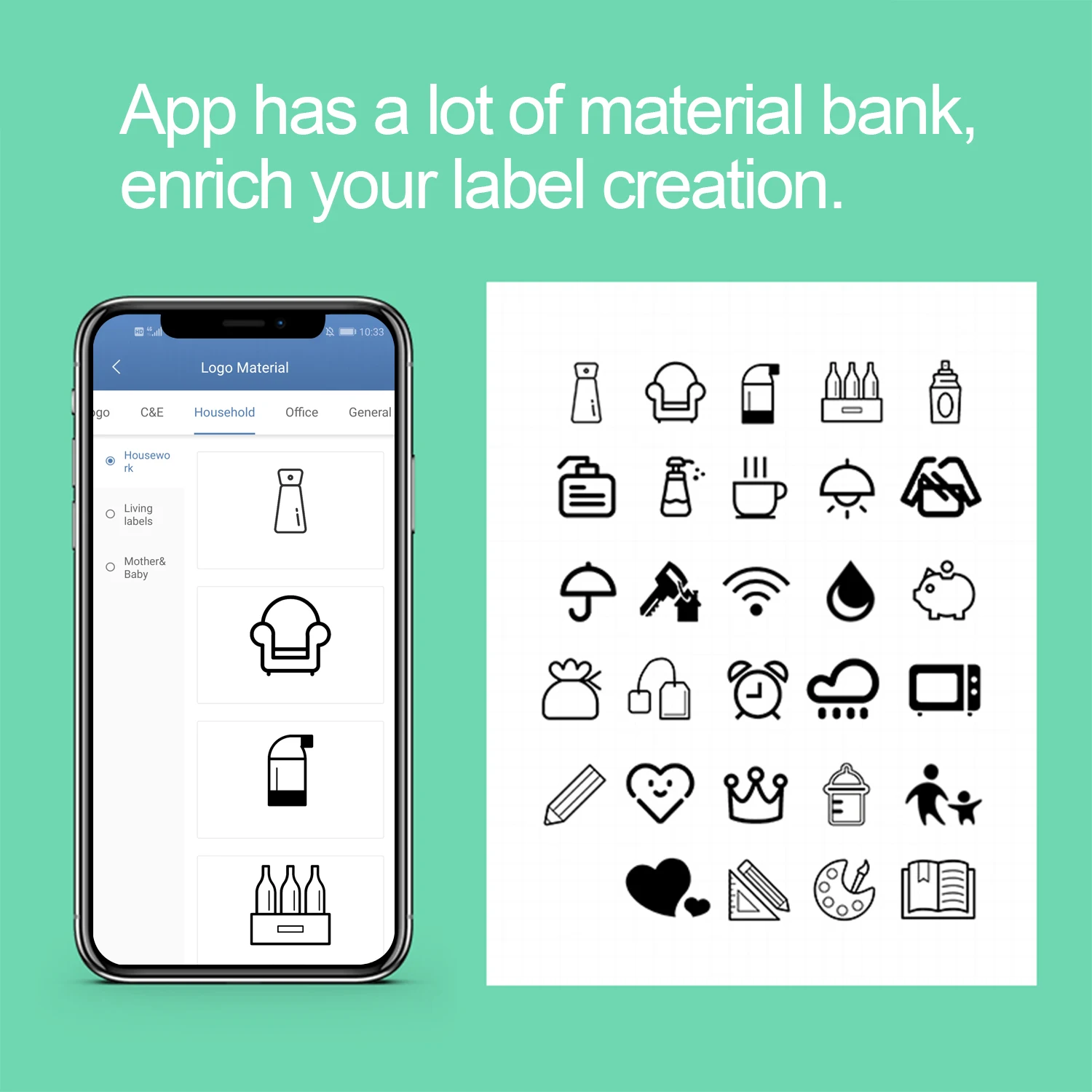 Портативный беспроводной термопринтер BT 4 0 ручной Термопринтер для этикеток