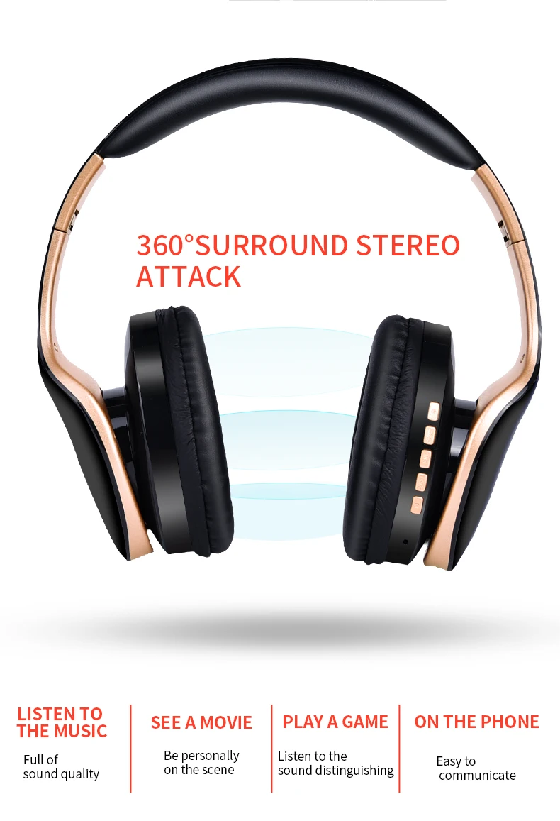 Teamyo беспроводные наушники bluetooth-гарнитура Складные стерео наушники Игровые наушники с микрофоном для ПК мобильного телефона Mp3