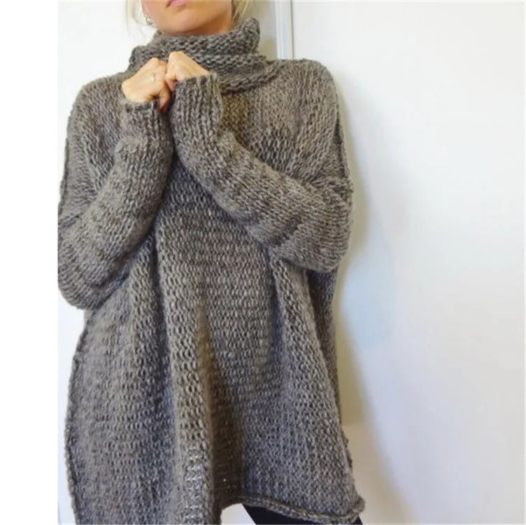 

2020 winter hot sale women sweaters computer knitted turtleneck solid girl much color long female sweaters