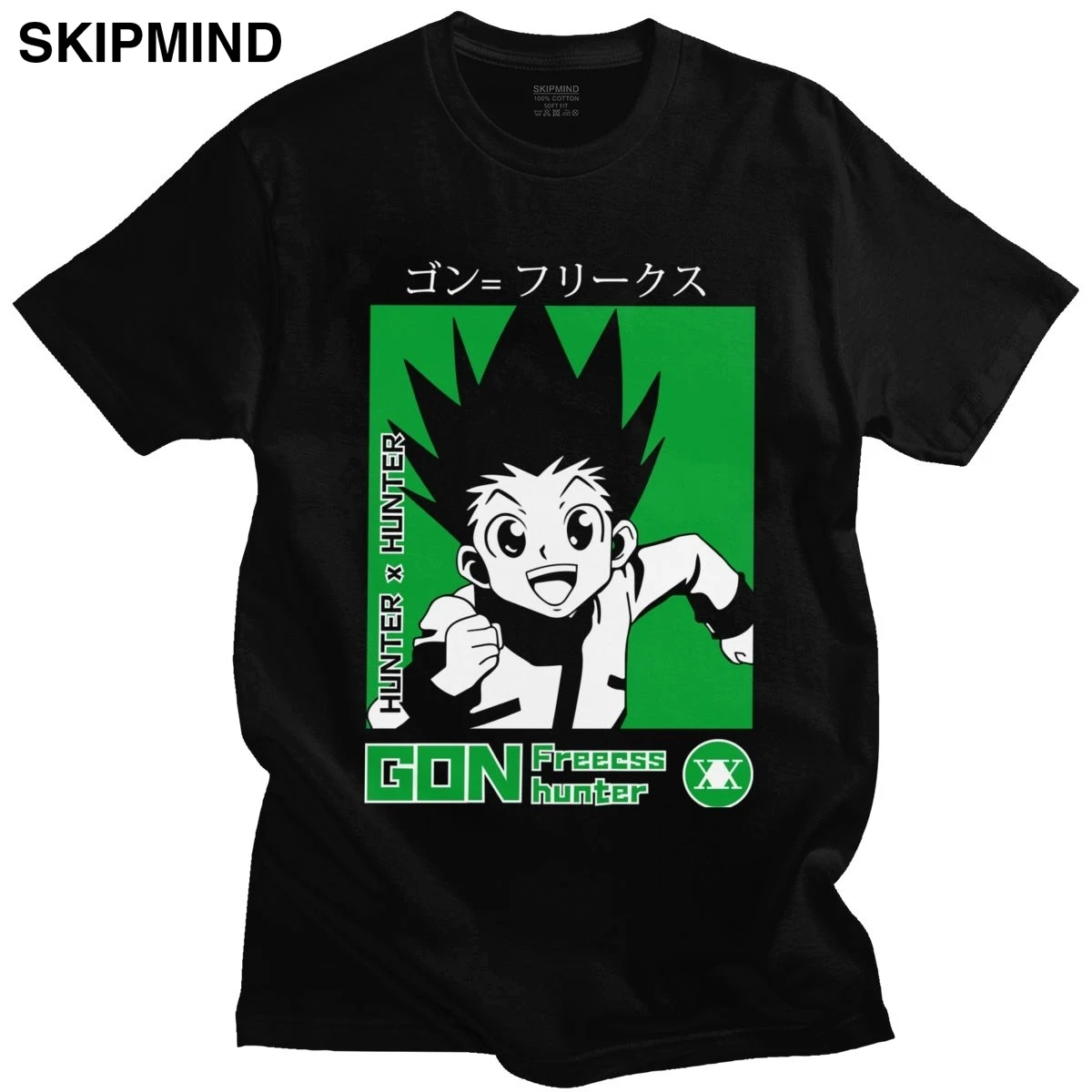 

Модная мужская футболка Hunter X Hunter с короткими рукавами хлопковая Футболка с круглым вырезом для отдыха Гон Фрикс футболка японское аниме Ма...