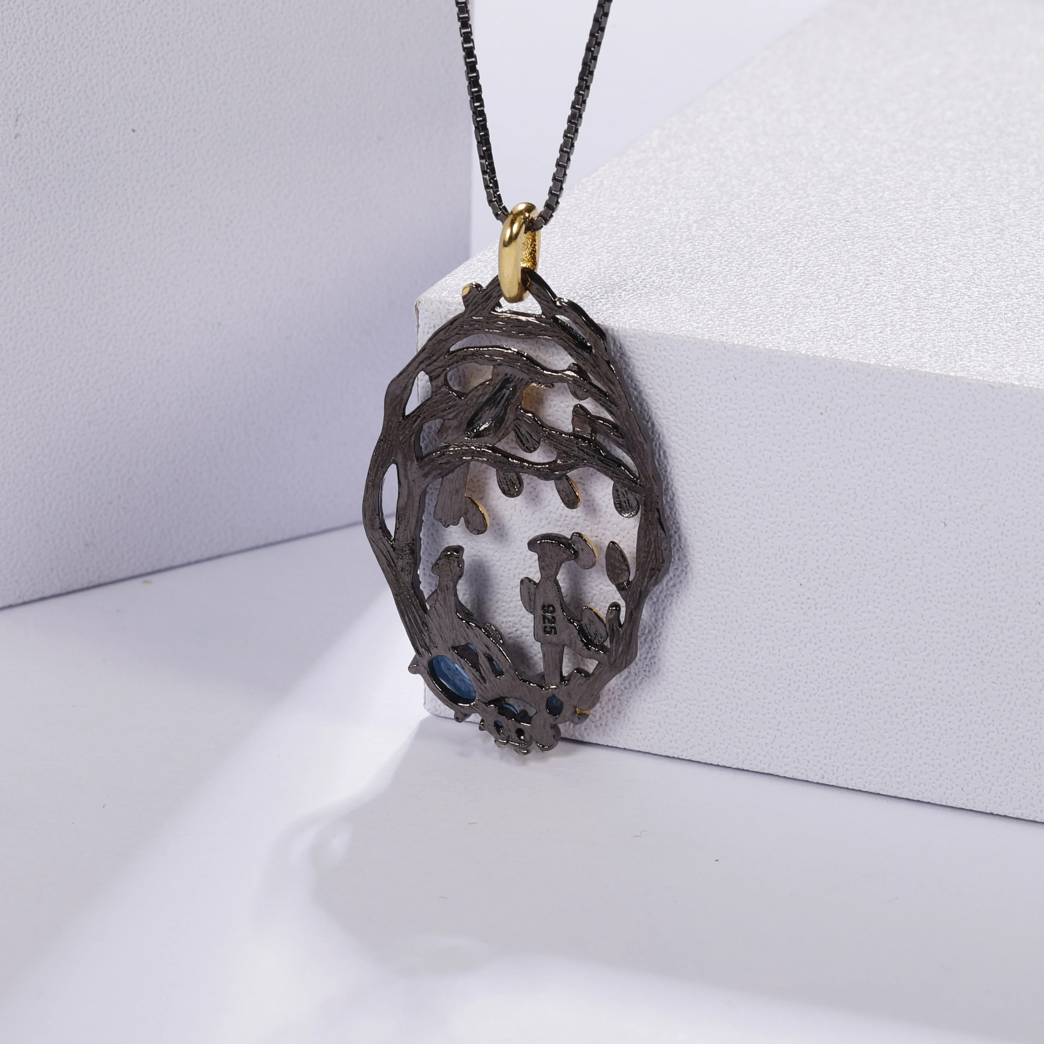 Женская подвеска из серебра 925 пробы с натуральным гранатом|Подвески| |