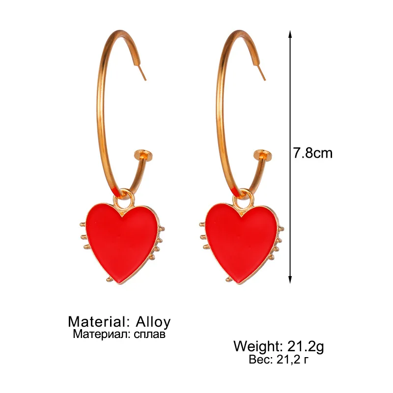 Европейские и американские популярные висячие серьги с большими серьгами love в