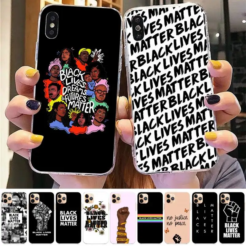 

Black Lives Matter GEORGE FLOYD Phone Case for iphone 13 8 7 6 6S Plus X 5S SE 2020 XR 11 12mini pro XS MAX