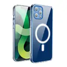 Прозрачный Магнитный чехол для телефона IPhone 12 13 тонкий не пожелтевающий чехол для телефона совместимый с аксессуарами MagSafe Беспроводное зарядное устройство Qi