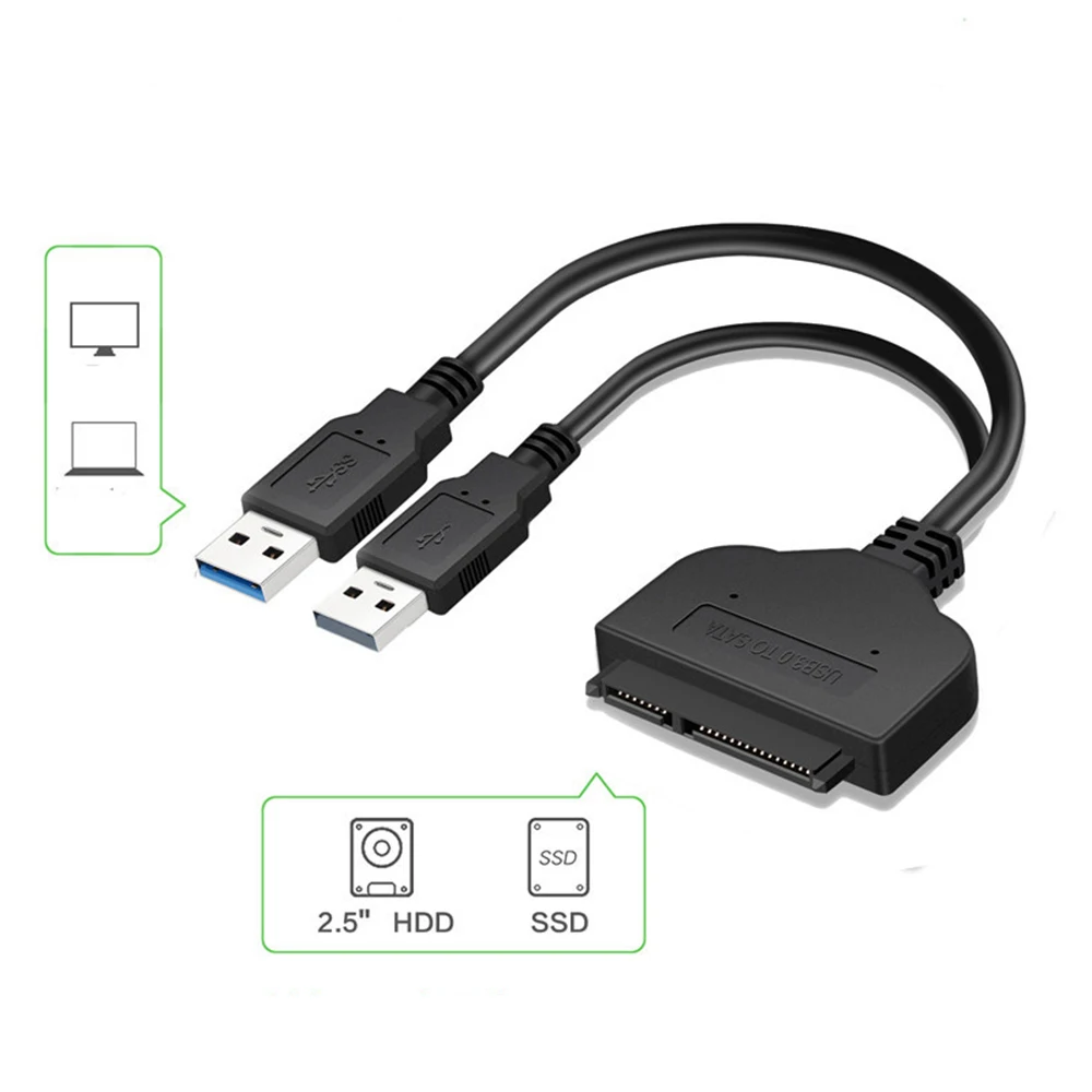 Кабель-адаптер для жесткого диска SATA 3 с USB 2 5 на 0 дюйма конвертер SSD/HDD Прямая