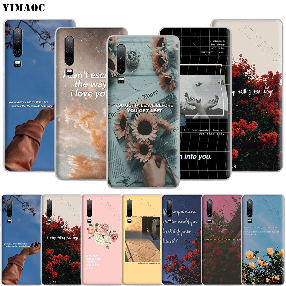 Чехол YIMAOC с текстом песен для Huawei P8 P9 P10 P20 P30 Lite Pro P Smart Z 2018 2019|Бамперы| |