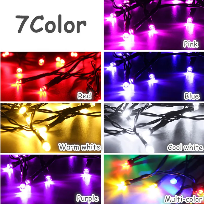 

5.2M Solar Colorful Fairy Light 50 LED String Lights Waterproof Indoor Outdoor Yard Garden Path Christmas Lamp