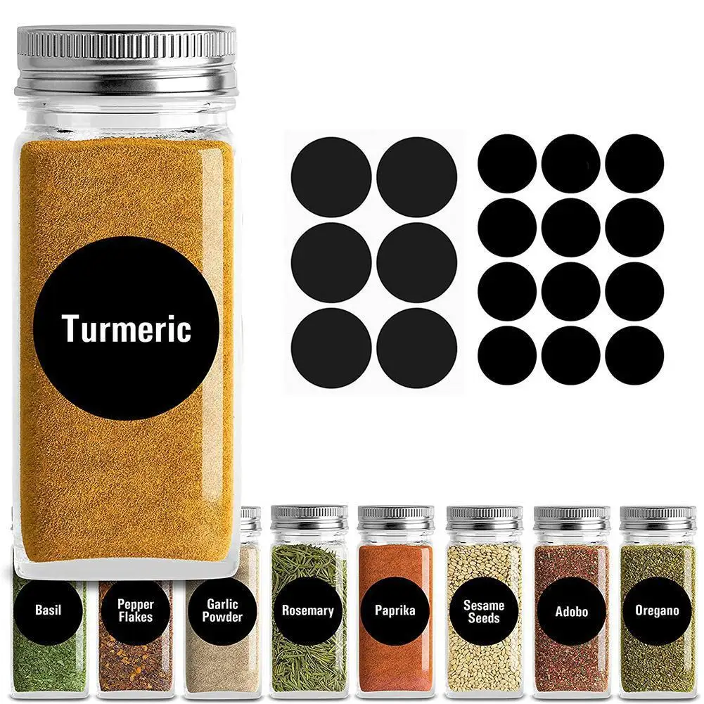 

6/12Pcs Spice Label Sticker DIY Birthday Cocktail Party Wedding Chalkboard Waterproof Kitchen Home Jars Bottles Tags Blackboard