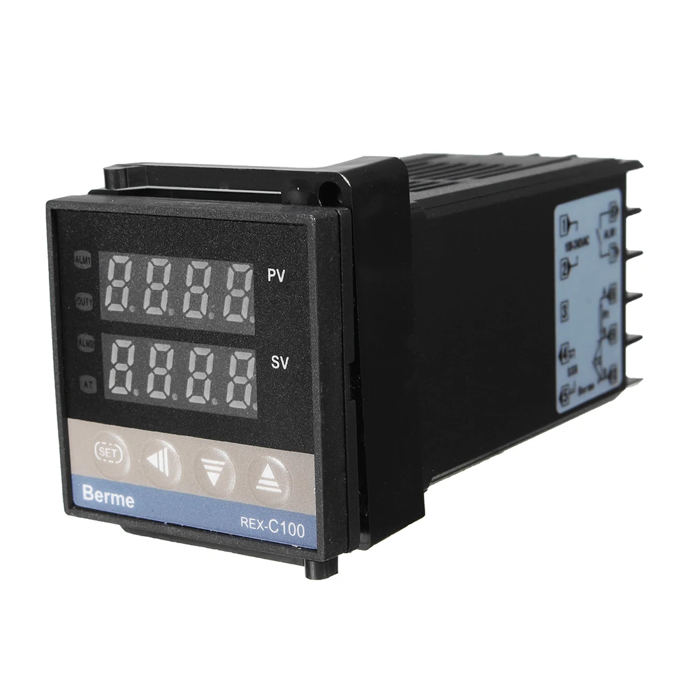 

Digital LCD PID REX-C100 Temperature Controller Set + K Thermocouple + Max.40A SSR