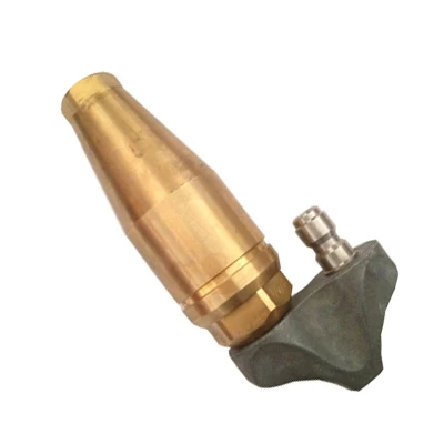 

Reverse turbine nozzle with 1/4 inch quick connect coupling, sewer cleaning nozzle