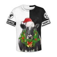 Christmas Farmer Dairy Cattle 3d printed Hoodies family suit tshirt zipper Pullover Kids Suit Funny Sweatshirt Tracksuit