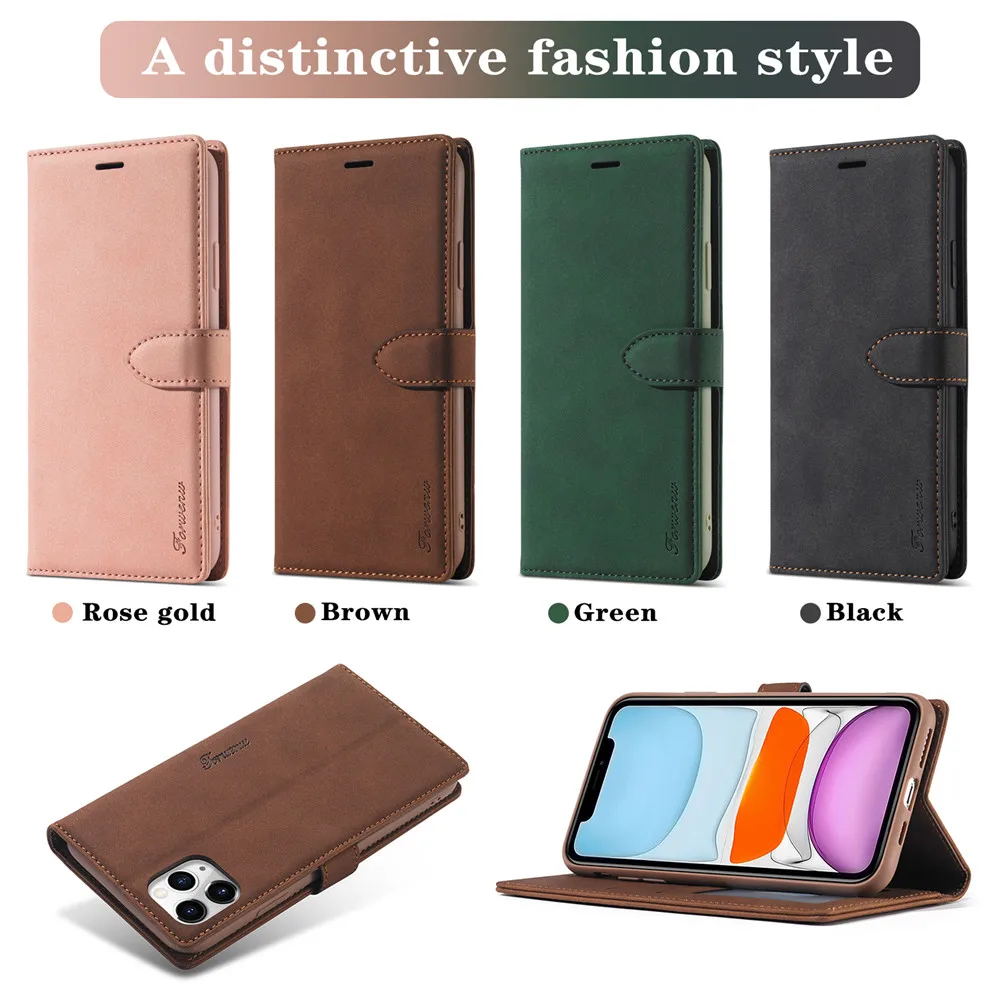 Роскошный кожаный чехол-кошелек с откидной крышкой для iPhone 11 iP 12 Mini Pro XS Max SE 2020 X XR 8
