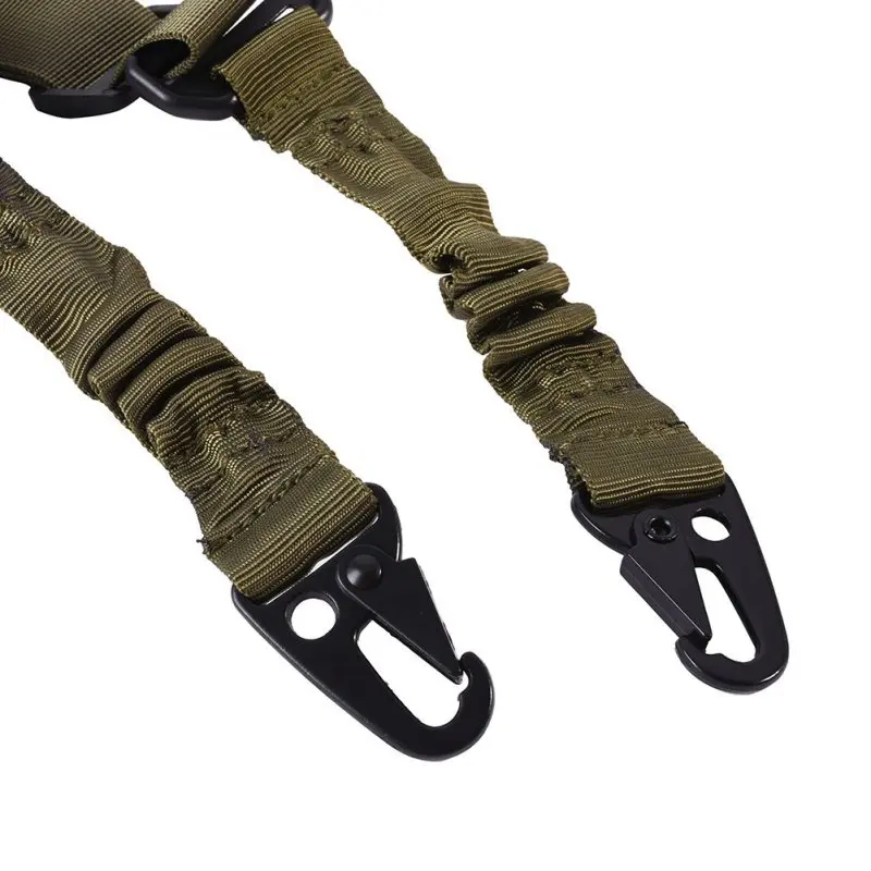 

1.4m 2 Point Nylon Outdoor Multi-function Adjustable Tactical Rifle Sling Hunting Gun Strap Airsoft Mount Bungee System Kit #