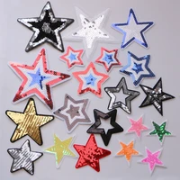 color hollow stars sequins icon embroidery applique patches for kawaii clothes diy iron on badges on a backpack