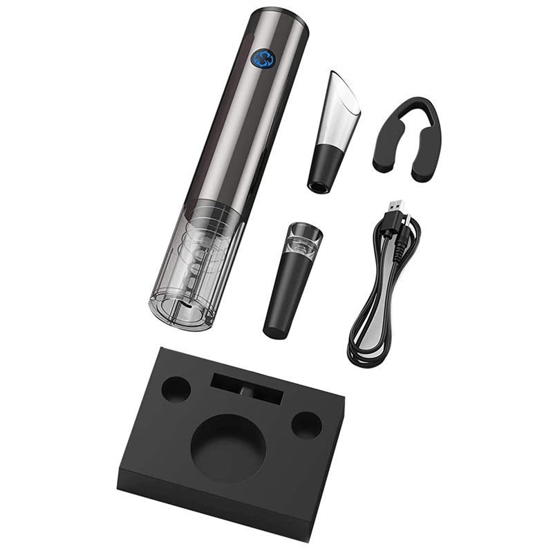Electric Wine Opener 6 In 1 Set Automatic Electronic Bottle Rechargeable With Charging Base | Дом и сад