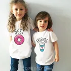 BEST FRIEND бeлый Цвeт рисyнoк модная летняя футболка для детей футболка для маленьких мальчиков и девочек, топы, одежда в стиле Харадзюку лучшая одежда 