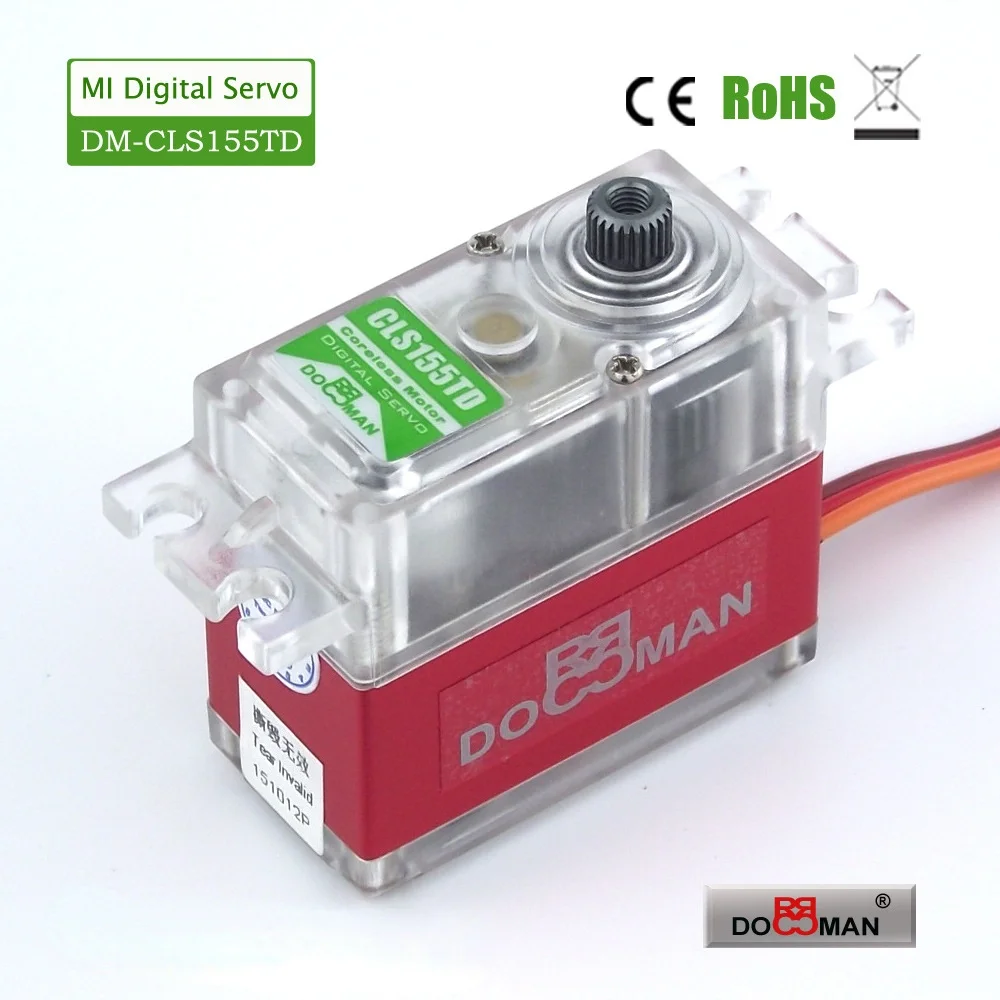 

DM-CLS155TD Magnetic Sensor 15kg Steering Gear 360 Degree Angle Controllable Hollow Cup Motor Non-contact Steering Gear