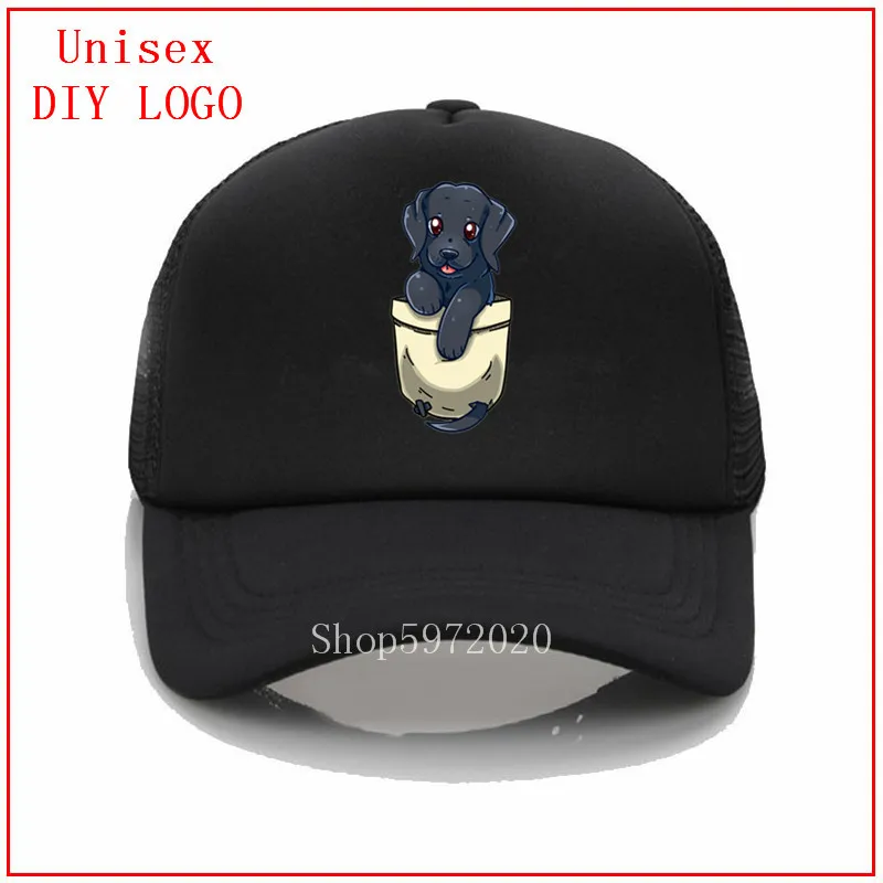 Черный лабрадор собака бейсбольная кепка ретривер милый Карманный techrapockets