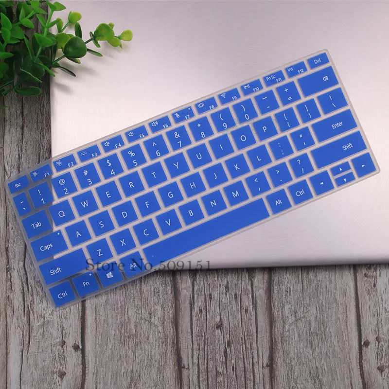 Blue Цветной силиконовый чехол-клавиатура для ноутбука, защитный чехол для huawei Matebook 13 Wrt W19 W29 Wrt-W19 Wrt-W29 - Цвет: Blue