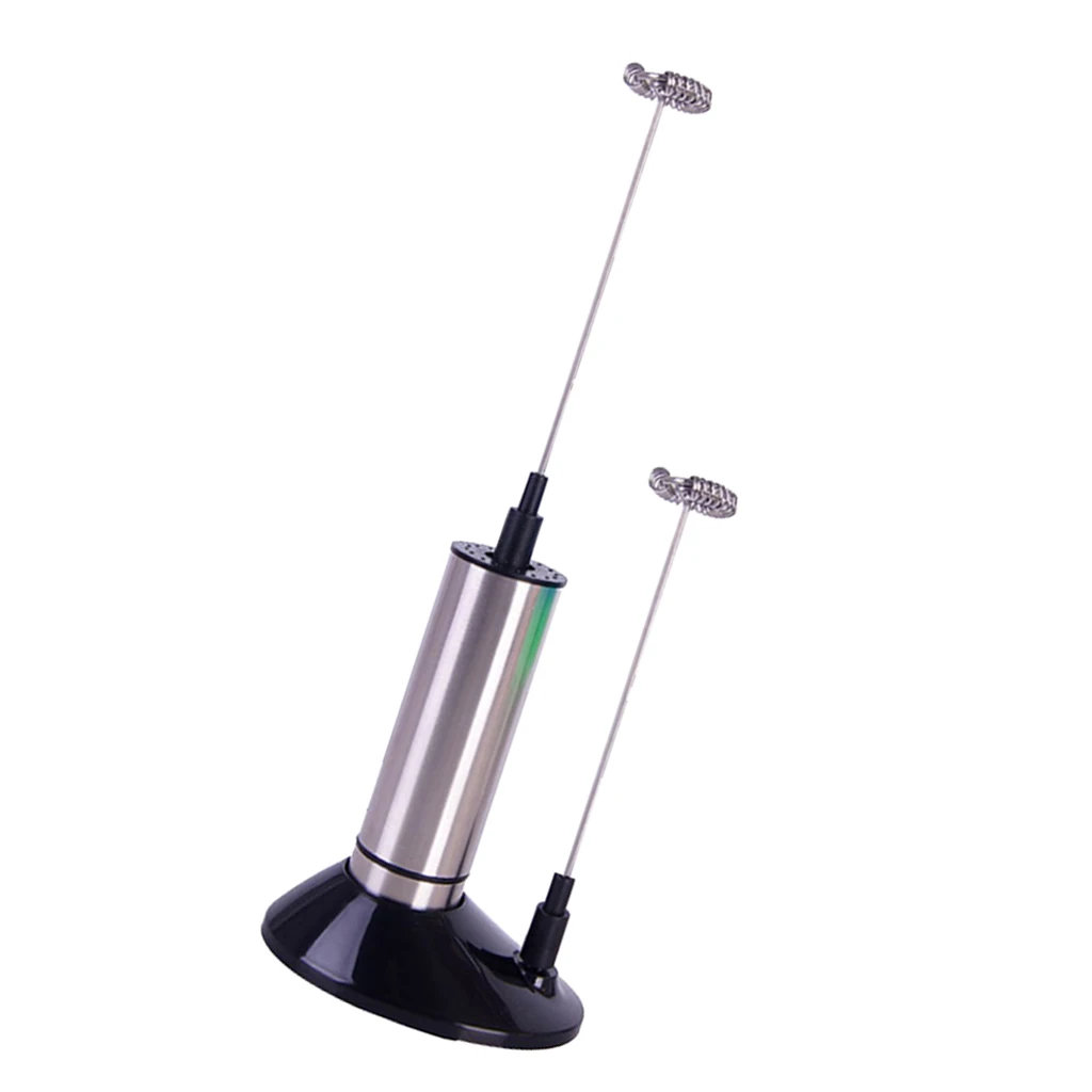 

Blesiya Kitchen Double Spring Whisk Electric Milk Frother Hand Milk Foamer