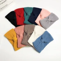 quality winter knitted headband for women new cotton cashmere hair bands warmer headbands fashion lady headwear hair accessories