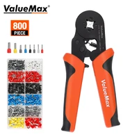 valuemax crimping tool kit with 800pc wire terminals household plier multifunction hand tool crimping pliers