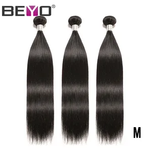 Пряди индийских прямых волос, 3 пучка, пряди человеческих волос, удлинители волос, можно окрашивать 10-26 дюймов, волосы Beyo