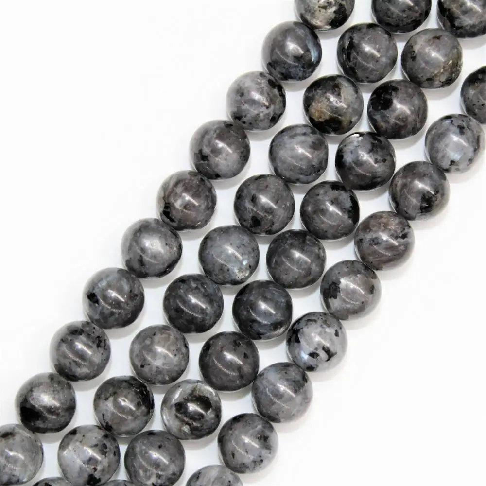 DIY натуральные 4 12 мм круглые черные бусины из Лабрадорита продаются по нитке для