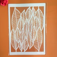 a4 29 21cm hollow leaves diy stencils wall painting scrapbook coloring embossing album decorative paper card template arts
