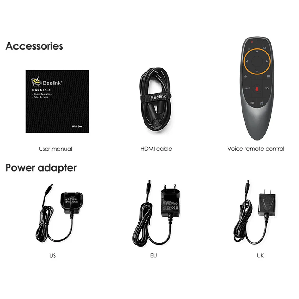 Beelink GT King Smart Android 9,0 ТВ-приставка Amlogic S922X 4 Гб 64 Гб 2,4G Голосовое управление 5,8G WiFi 1000 Мбит/с ТВ-приставка поддержка 4K