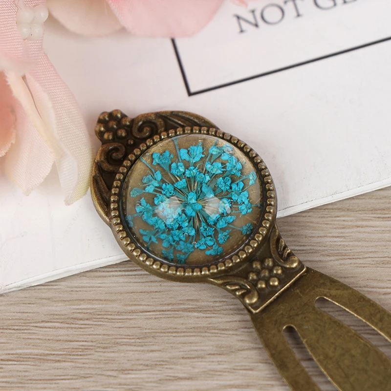 Dried flower Romantic Design Retro Metal Alloy Bronze Bookmark Document Book Mark Label Diy Fit For Gift School Office Decor | Канцтовары