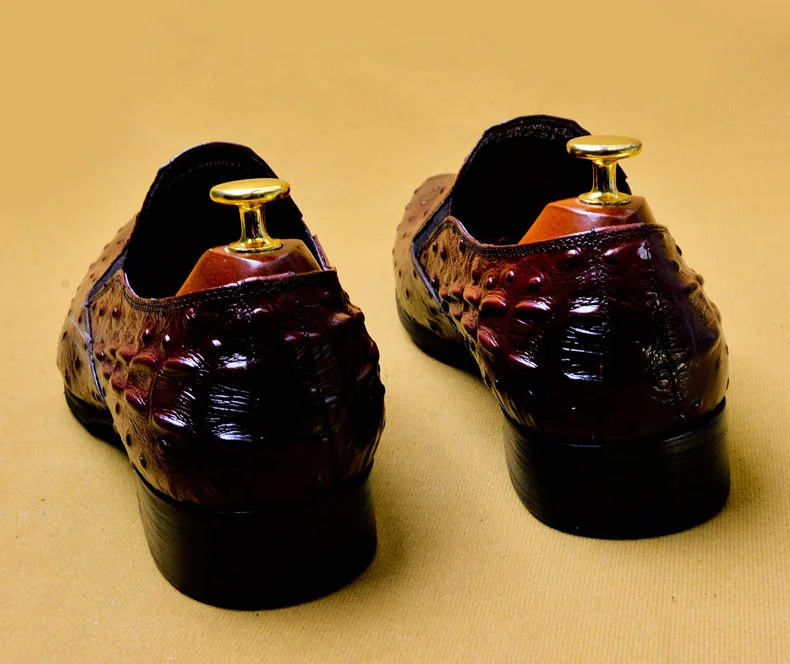 Повседневная мужская обувь с узором крокодиловая кожа Высококачественная