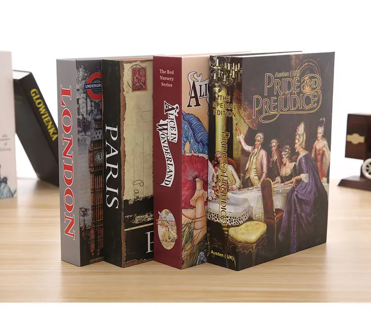 Livro Estilo Hidden Safe Box Senha Simulação Fechadura com Chave Combinada Caixa Secreta Casa Carro Dinheiro Jóias Cofres Telefônicos Viagem 17 Segurança e Proteção