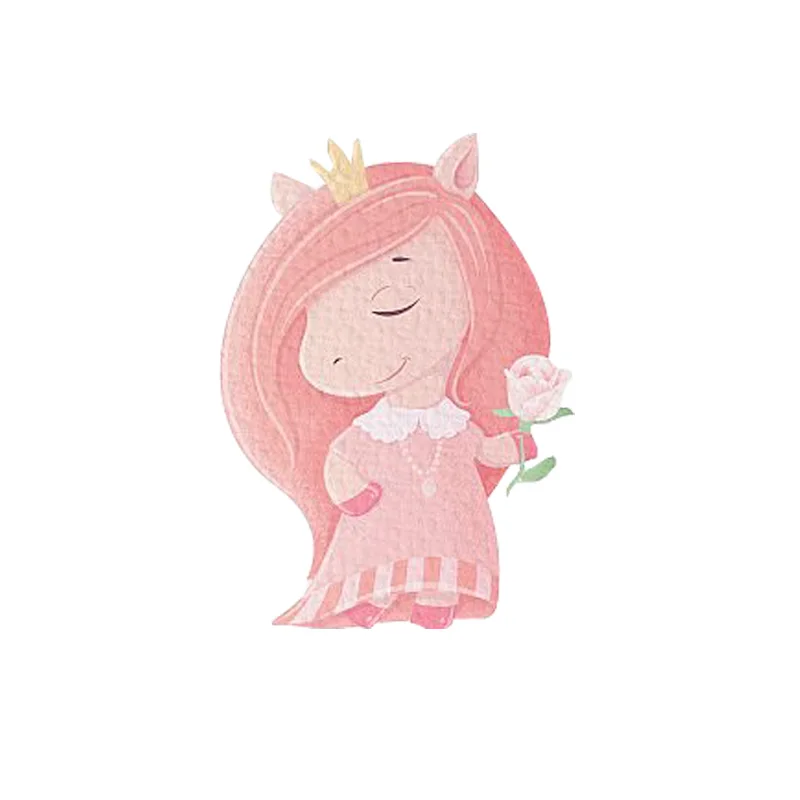 Розовые штампы в виде единорога карточки ручной работы бумажные для рукоделия