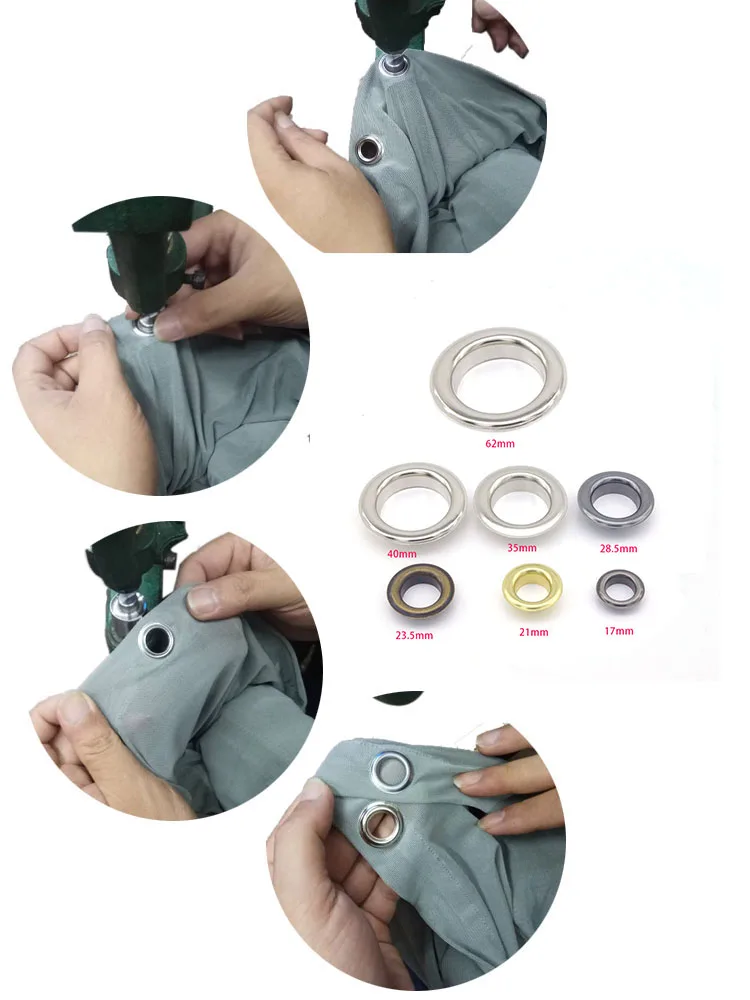 Оптовая продажа 100 компл./лот металлические латунные люверсы с шайбой 17 мм * 10