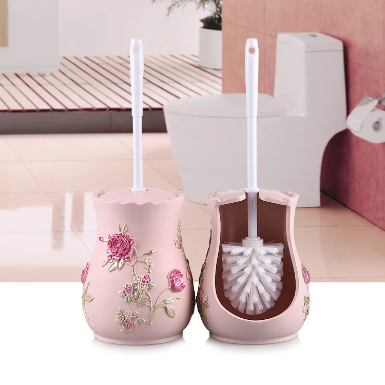 

Luxury Vintage Toilet Brush Ceramic Design Decontamination Floor Toilet Brush Deep Cleaner Cepillo Inodoro Wc Accessories EI50TS