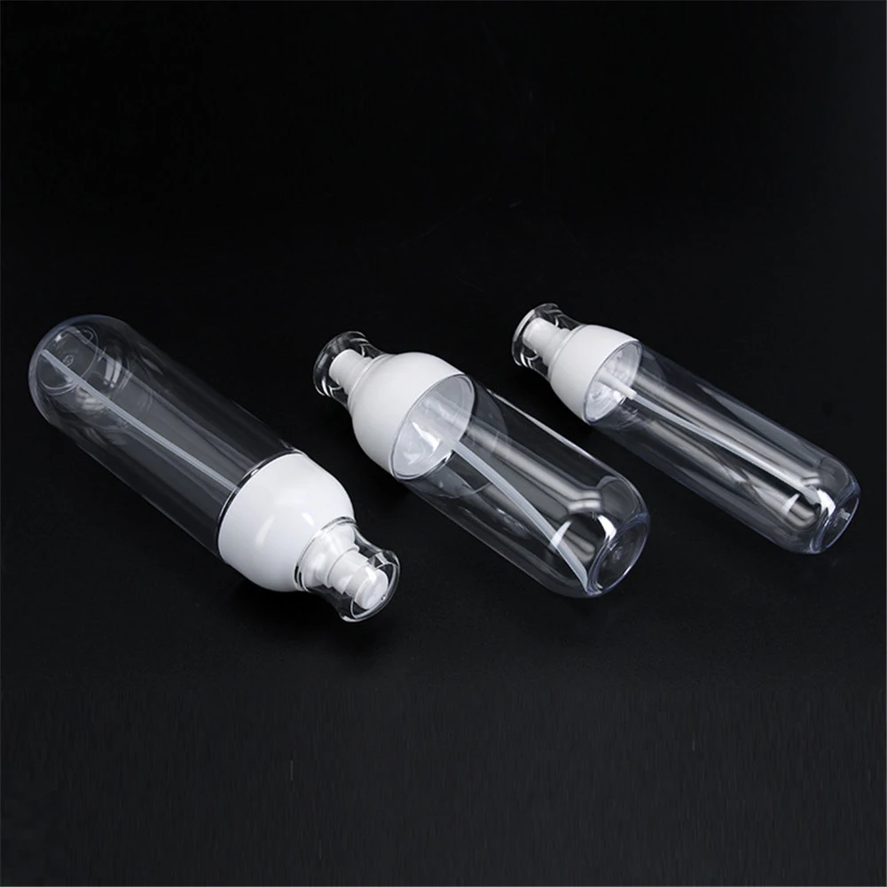 

30-200ml Portable Spray Bottle Clear Pet Plastic Lotion Bottle Empty Round Bottle Travel Perfume Sub-bottle Refillable Bottles