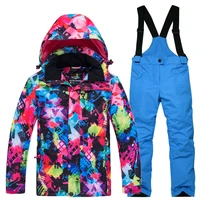 2020 kids ski suit children waterproof warm girls and boy snow jacket pants winter windproof skiing snowboarding clothes child