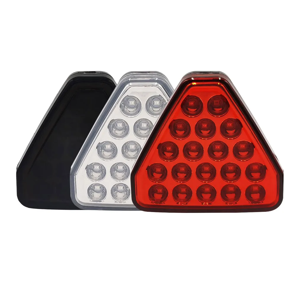 

Car LED Brake Light 12V Red Triangle F1 Style Tail Light Strobe Parking Warning Light Anti-collision Lamp for Car Truck RV