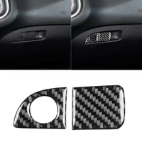 80 hot sales 1pair handle stickers modified better visual effects carbon fiber central control gear cover trim for decoratio