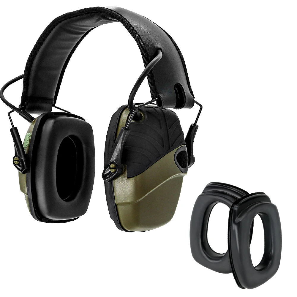 

Tactical Headset Electronic Earmuffs Anti-noise Hearing Protection Shooting Headset FG + Sightlines Sponge Ear Pads