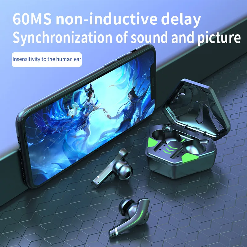 

Subwoofer Private Model TWS Low Latency Cool Black Technology New Wireless Game Bluetooth Headset Audífonos Inalambricos