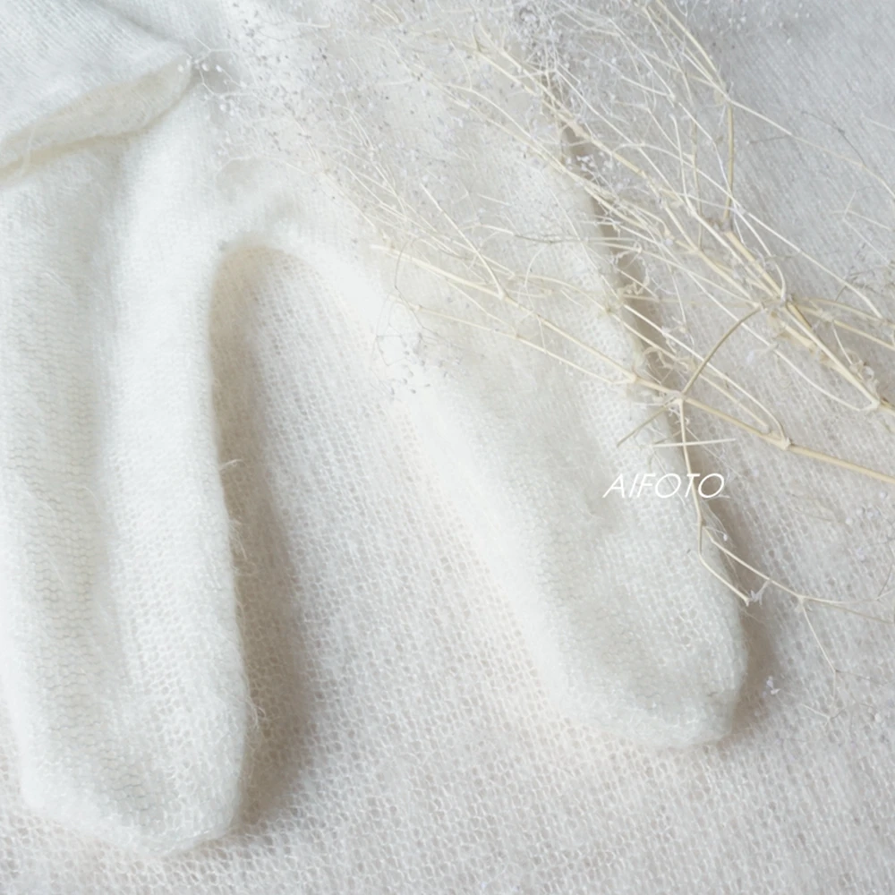Newborn Photography Props Accessories Infant Boy Girls Outfit Knitted Mohair Hat+Romper Set Baby Photo Clothes Studio Photoshoot | Детская